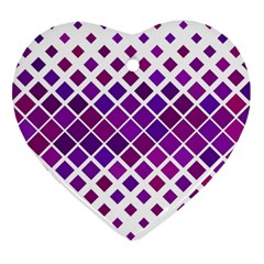 Pattern-box Purple White Ornament (heart) by nateshop