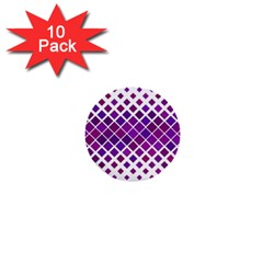 Pattern-box Purple White 1  Mini Buttons (10 Pack)  by nateshop