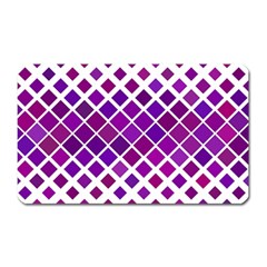 Pattern-box Purple White Magnet (rectangular) by nateshop