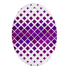 Pattern-box Purple White Oval Ornament (two Sides) by nateshop