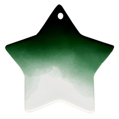 Watercolor-green White Star Ornament (two Sides) by nateshop