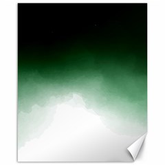 Watercolor-green White Canvas 16  X 20 