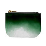 Watercolor-green White Mini Coin Purse Front