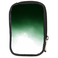 Watercolor-green White Compact Camera Leather Case by nateshop