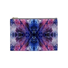 Magenta On Cobalt Cosmetic Bag (medium) by kaleidomarblingart