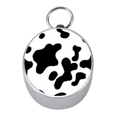 Cow Pattern Mini Silver Compasses