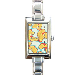 Retro Art Urban Grunge Pattern Rectangle Italian Charm Watch