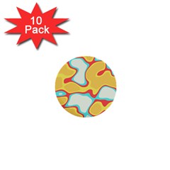 Retro Art Urban Grunge Pattern 1  Mini Buttons (10 Pack) 