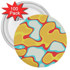 Retro Art Urban Grunge Pattern 3  Buttons (100 Pack) 