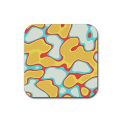 Retro Art Urban Grunge Pattern Rubber Coaster (square) by Jancukart