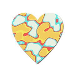 Retro Art Urban Grunge Pattern Heart Magnet