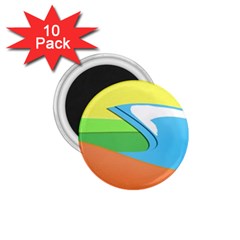 Waves-beach-sun-sea-water-sky 1 75  Magnets (10 Pack) 