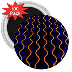 Pattern Abstract Wwallpaper Waves 3  Magnets (100 Pack)