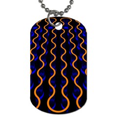 Pattern Abstract Wwallpaper Waves Dog Tag (one Side)