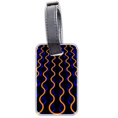Pattern Abstract Wwallpaper Waves Luggage Tag (two Sides) by Jancukart