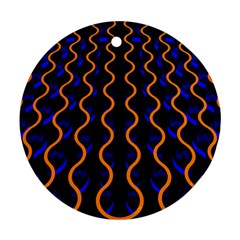 Pattern Abstract Wallpaper Waves Ornament (round)