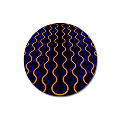 Pattern Abstract Wallpaper Waves Magnet 3  (round)