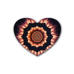 Digital Art Art Artwork Abstract Rubber Heart Coaster (4 Pack)