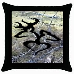 Black Love Browning Deer Camo Throw Pillow Case (black)