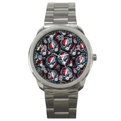 Grateful Dead Pattern Sport Metal Watch by Jancukart