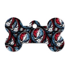 Grateful Dead Pattern Dog Tag Bone (Two Sides)