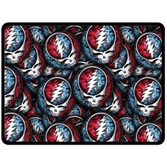 Grateful Dead Pattern Fleece Blanket (Large) 