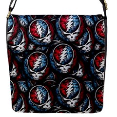 Grateful Dead Pattern Flap Closure Messenger Bag (S)