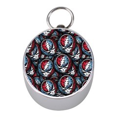 Grateful Dead Pattern Mini Silver Compasses