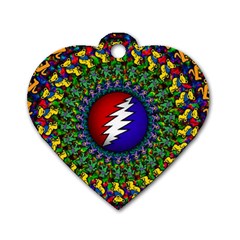 Grateful Dead Dog Tag Heart (two Sides) by Jancukart