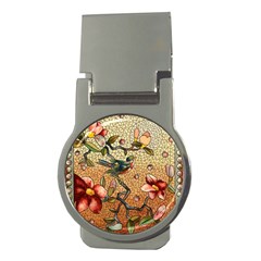 Flower Cubism Mosaic Vintage Money Clips (round) 