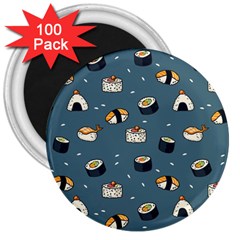 Sushi Pattern 3  Magnets (100 Pack)