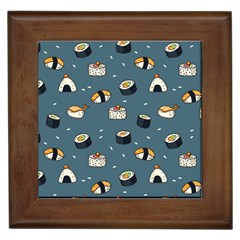 Sushi Pattern Framed Tile