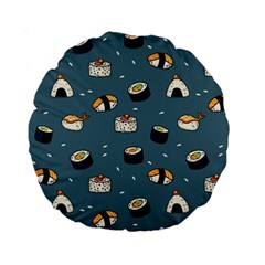 Sushi Pattern Standard 15  Premium Round Cushions by Jancukart