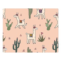 Llamas Pattern Double Sided Flano Blanket (large)  by Jancukart