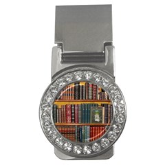 Books Library Bookshelf Bookshop Money Clips (cz)  by Zezheshop