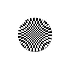 Illusion Checkerboard Black And White Pattern Golf Ball Marker (4 Pack)