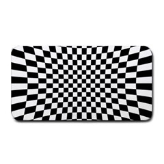 Illusion Checkerboard Black And White Pattern Medium Bar Mats