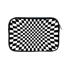 Illusion Checkerboard Black And White Pattern Apple Ipad Mini Zipper Cases by Zezheshop