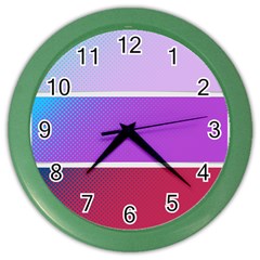 Pattern Banner Set Dot Abstract Color Wall Clock