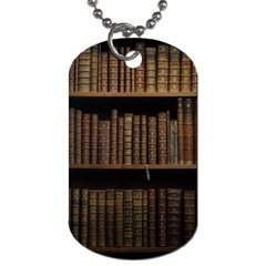 Books Covers Book Case Old Library Dog Tag (one Side) by Amaryn4rt