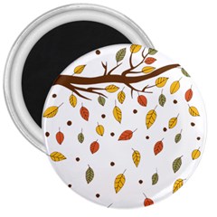 Autumn Isolated Blade Branch 3  Magnets