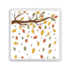 Autumn Isolated Blade Branch Memory Card Reader (square) by Amaryn4rt