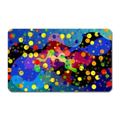 Blobs Dots Abstract Art Waves Magnet (rectangular) by Amaryn4rt