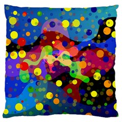 Blobs Dots Abstract Art Waves Standard Flano Cushion Case (one Side) by Amaryn4rt