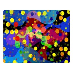 Blobs Dots Abstract Art Waves Double Sided Flano Blanket (large)  by Amaryn4rt