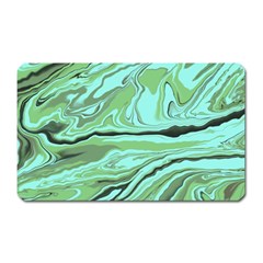 Waves Marbled Abstract Background Magnet (rectangular) by Amaryn4rt