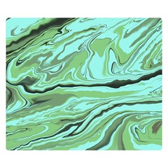 Waves Marbled Abstract Background Double Sided Flano Blanket (small) 