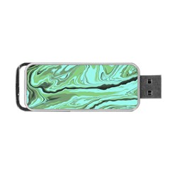 Waves Marbled Abstract Background Portable Usb Flash (two Sides) by Amaryn4rt