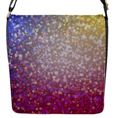 Glitter Particles Pattern Abstract Flap Closure Messenger Bag (s) by Amaryn4rt