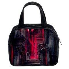 Stranger Things Fantasy Dark  Red Classic Handbag (Two Sides)